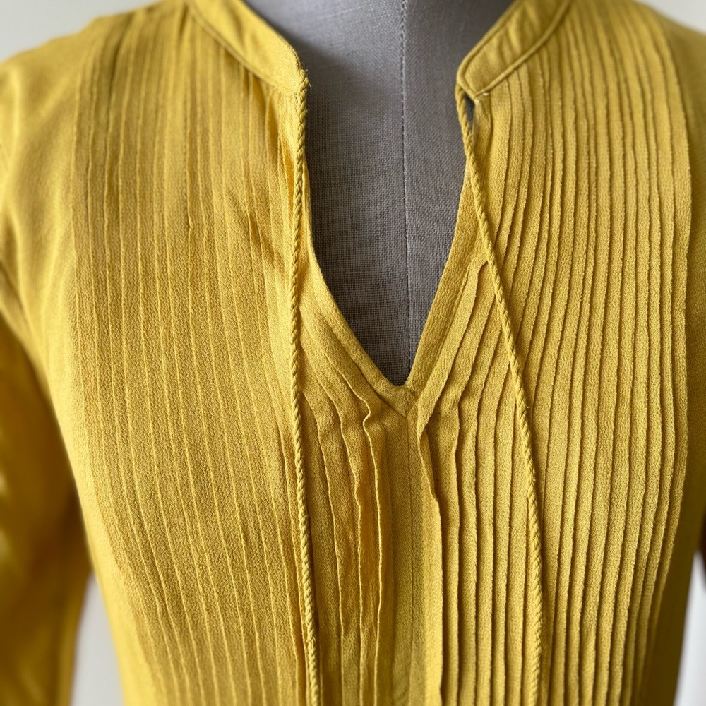 Boho Yellow Mini Dress - S